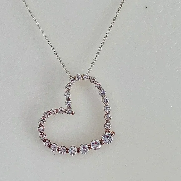 Sterling Silver heart necklace - Picture 8 of 12